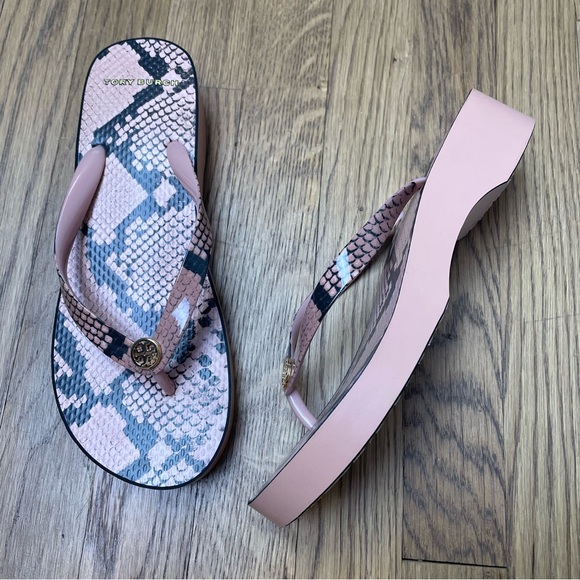 TORY BURCH Thandie Wedge Sandal Women’s 8.5 - Picture 2 of 8